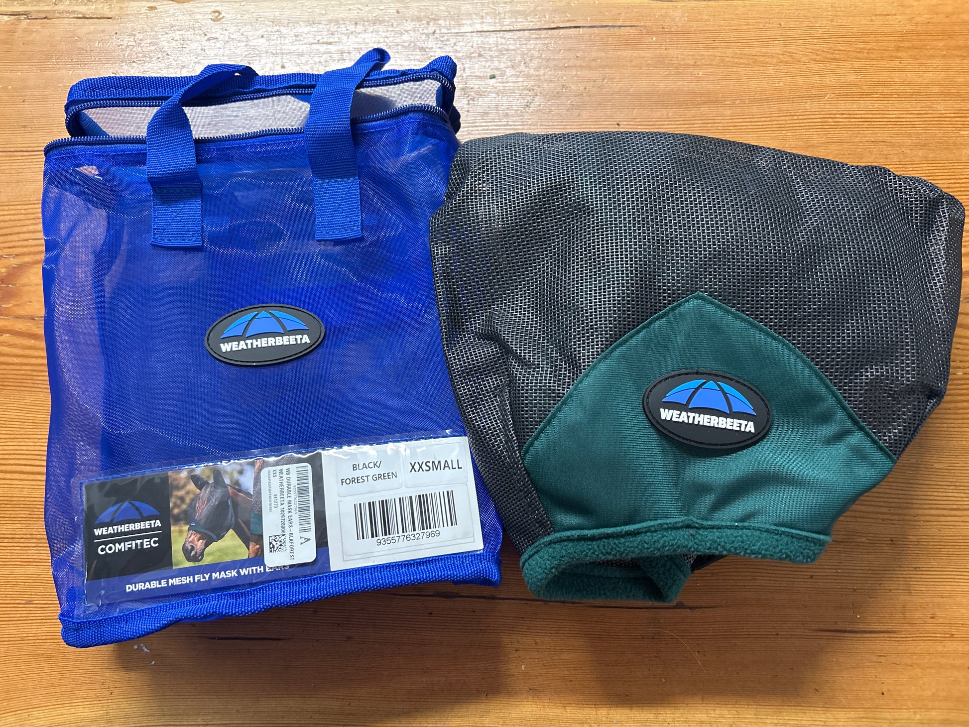 Durable Mesh Fly Mask With Ears Forest Green XXSmall-Fly Mask-Consignment-Evolution Equestrian Co.