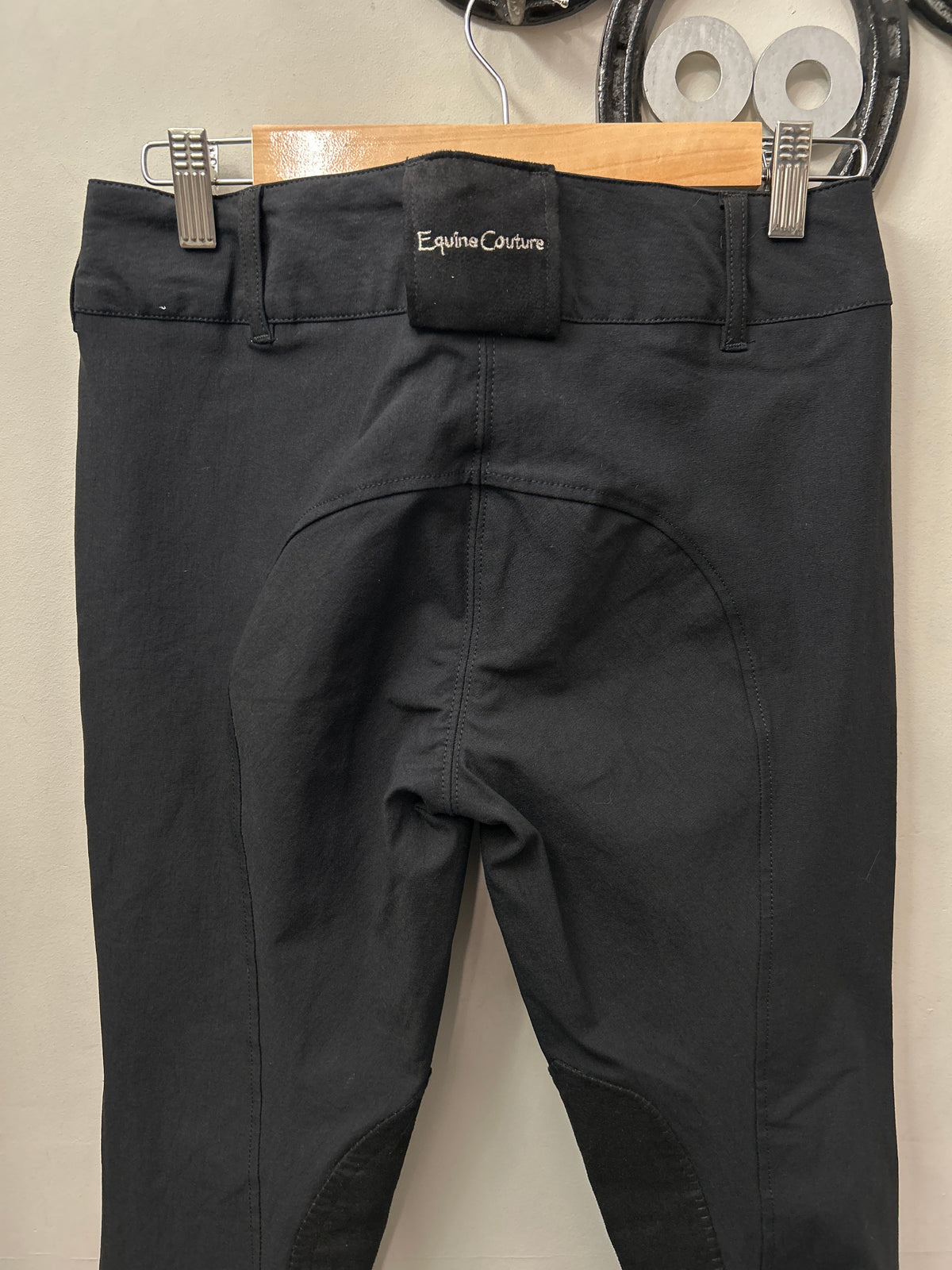 Equine Couture Black Knee Patch Breeches 28