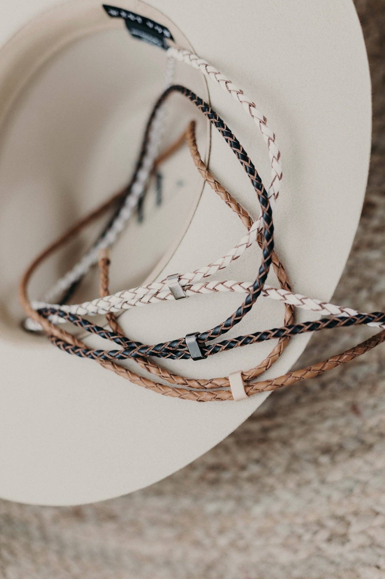 WEST VON - Genuine Leather Braided Hat Band: Saddle-WEST VON-Evolution Equestrian Co.