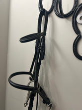 Load image into Gallery viewer, Connemara Black Bridle with Reins
