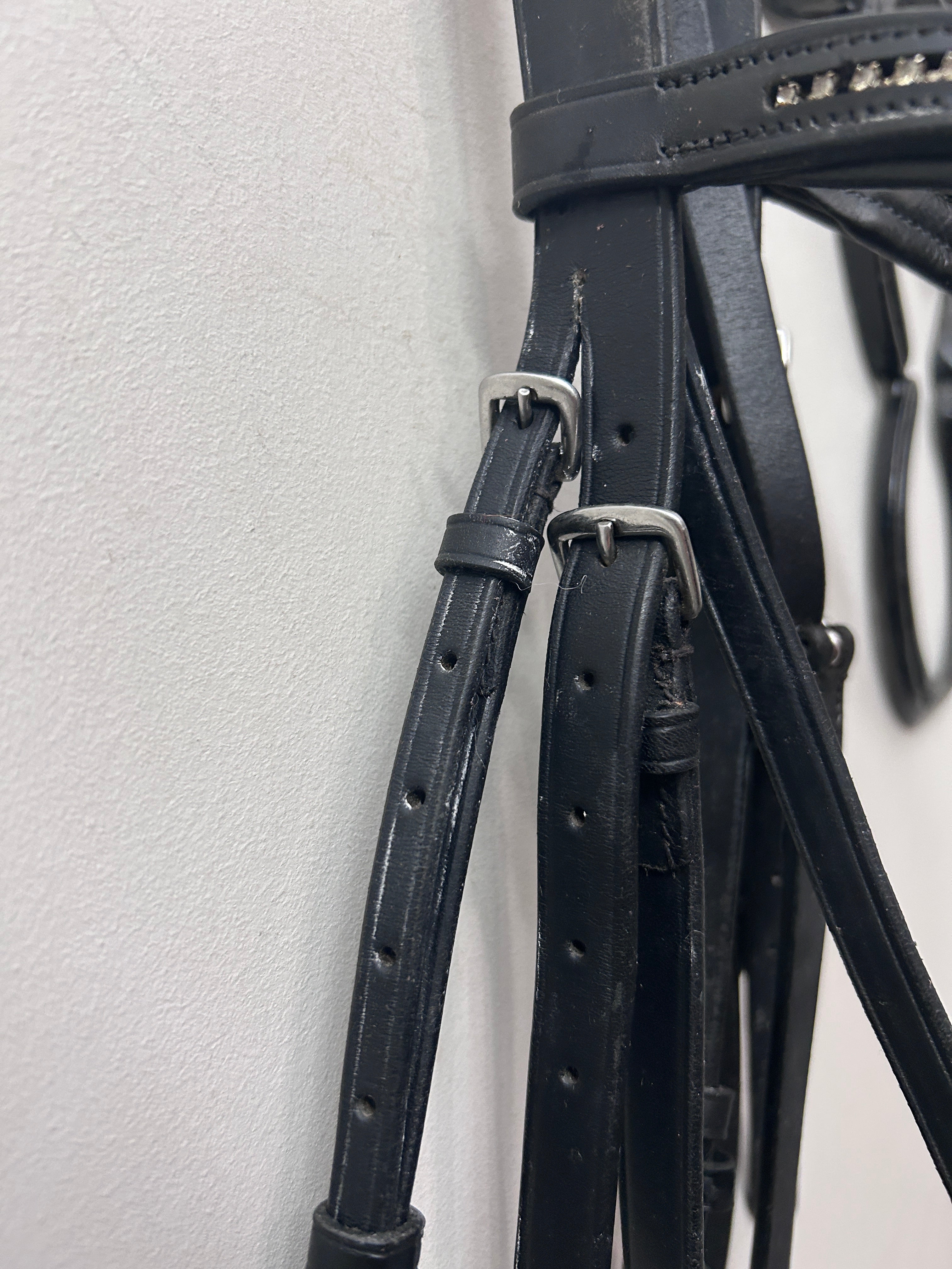 Black Dressage Snaffle Bridle