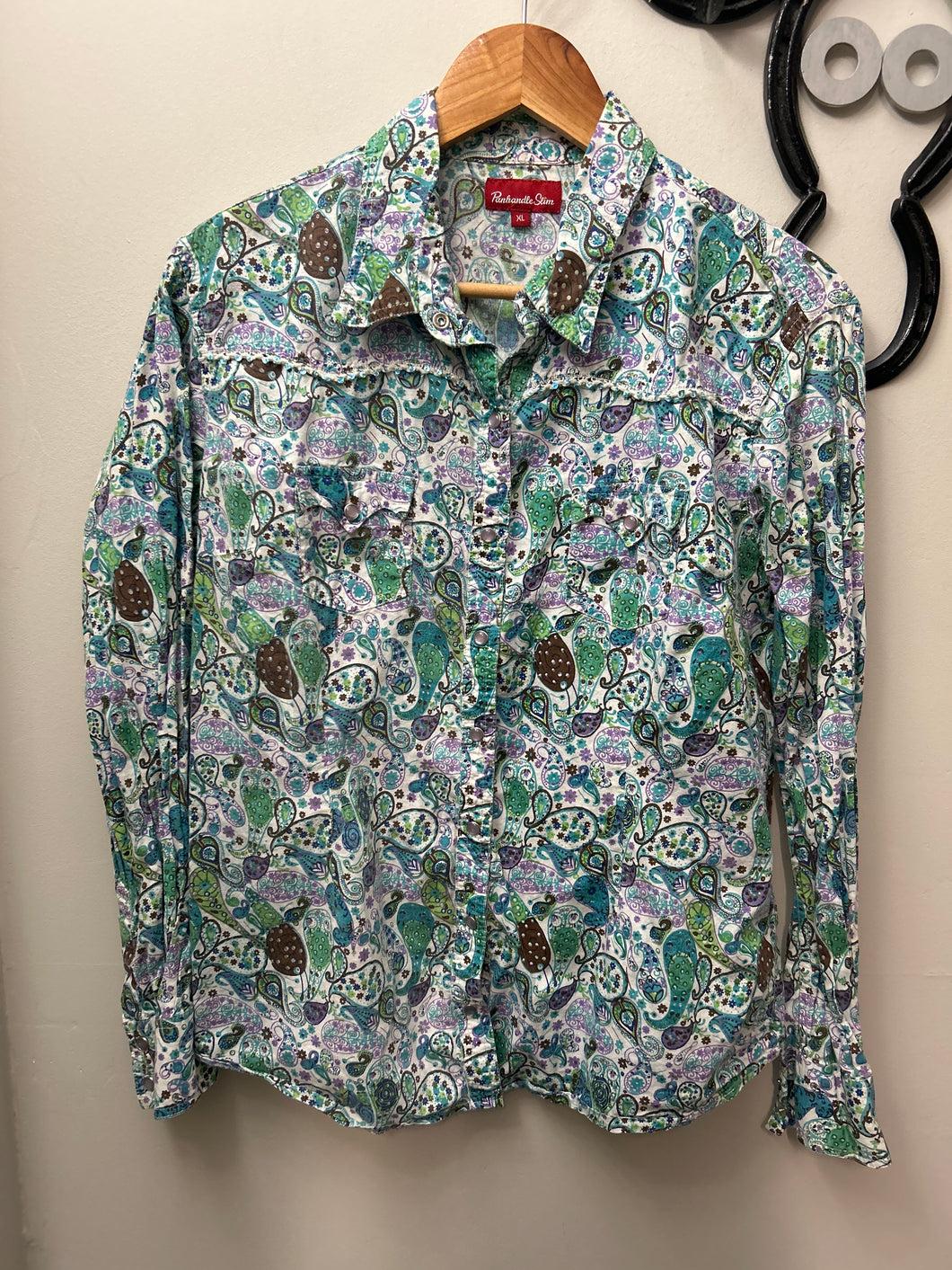 Panhandle Slim Paisley Western Shirt XLarge