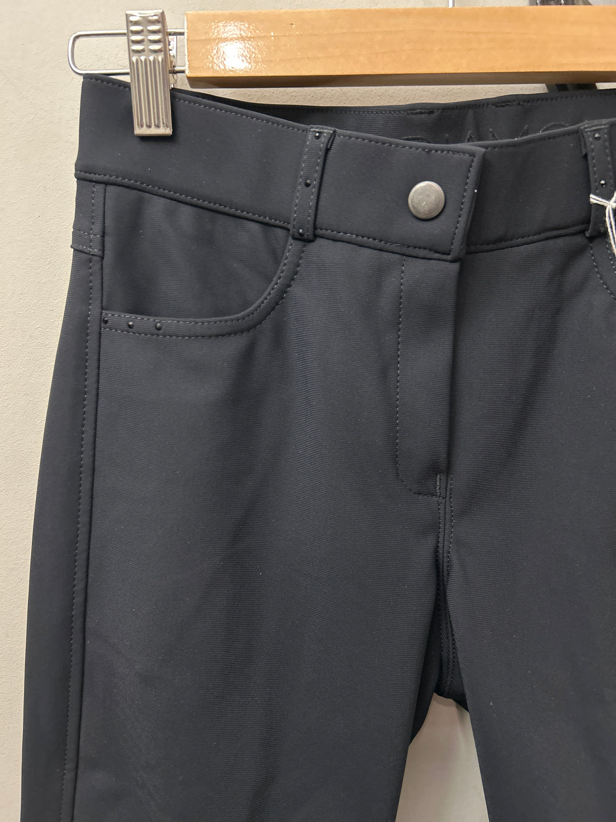 Elation Diamond Black Knee Patch Breeches 28