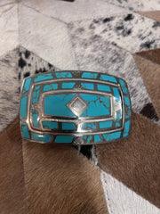 Johnson &  Held Turquoise Belt Buckle
