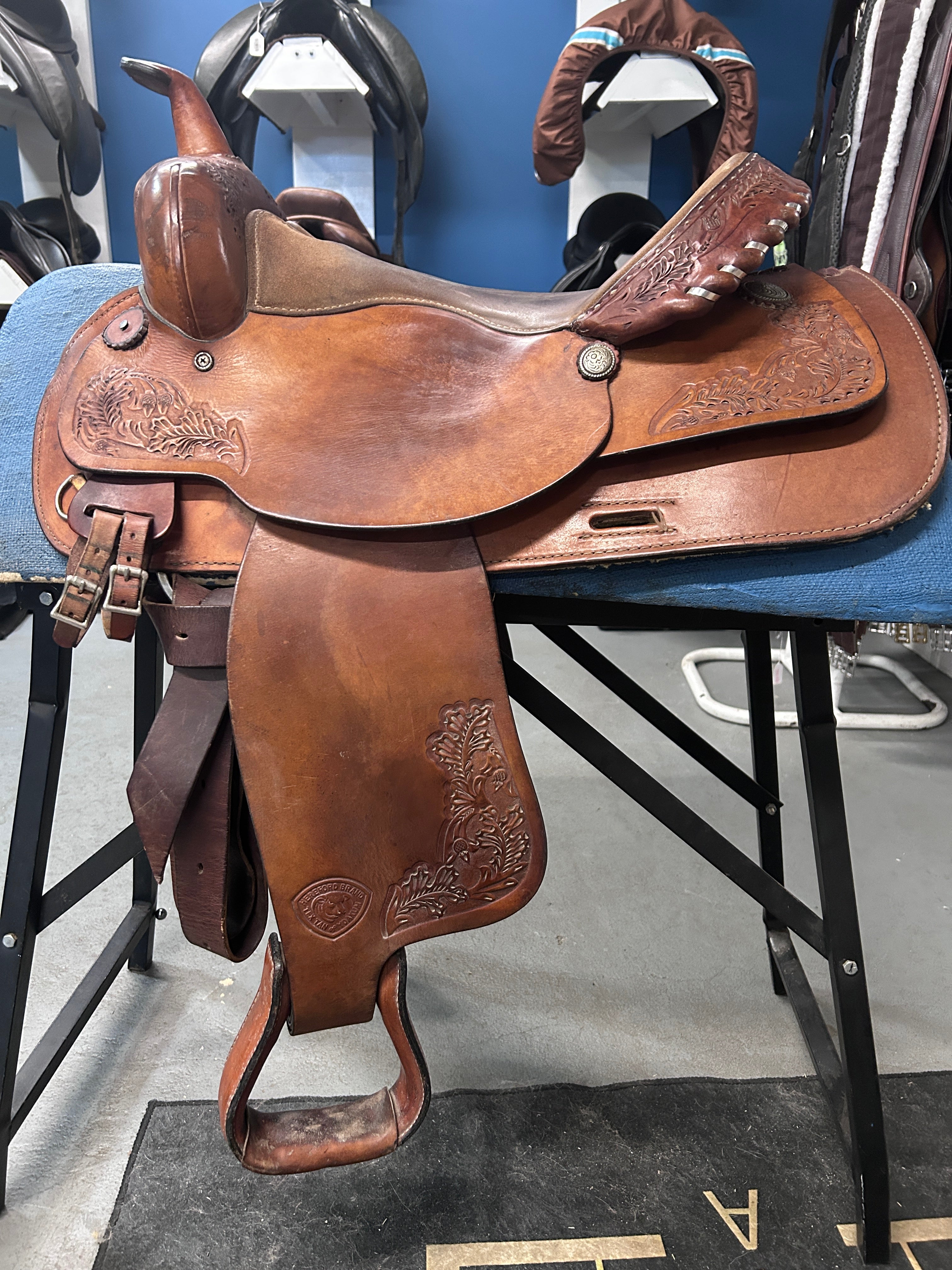16" Tex Tan Western Saddle-Saddle-Consignment-Evolution Equestrian Co.