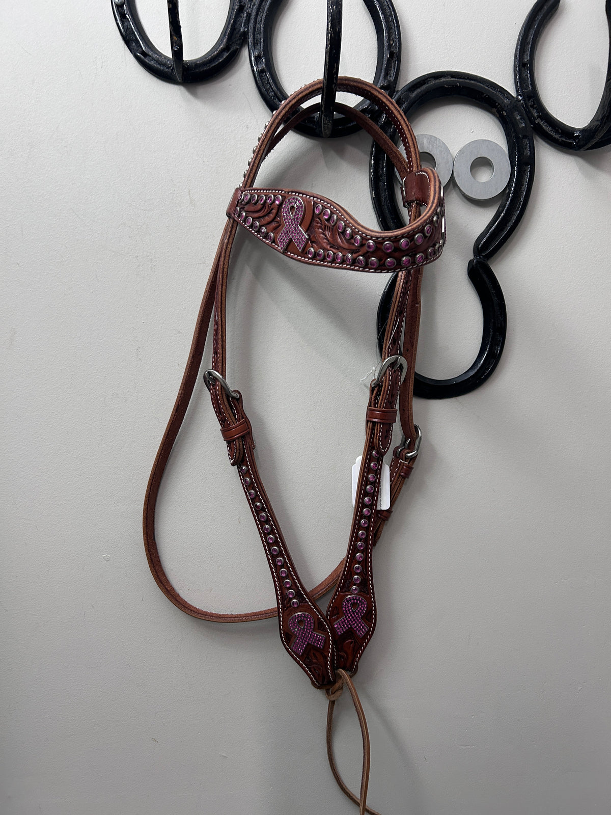 Bling Breast Cancer Western Headstall