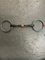 Shires Copper Lozenge with Sweet Iron Loose Ring Snaffle 5"