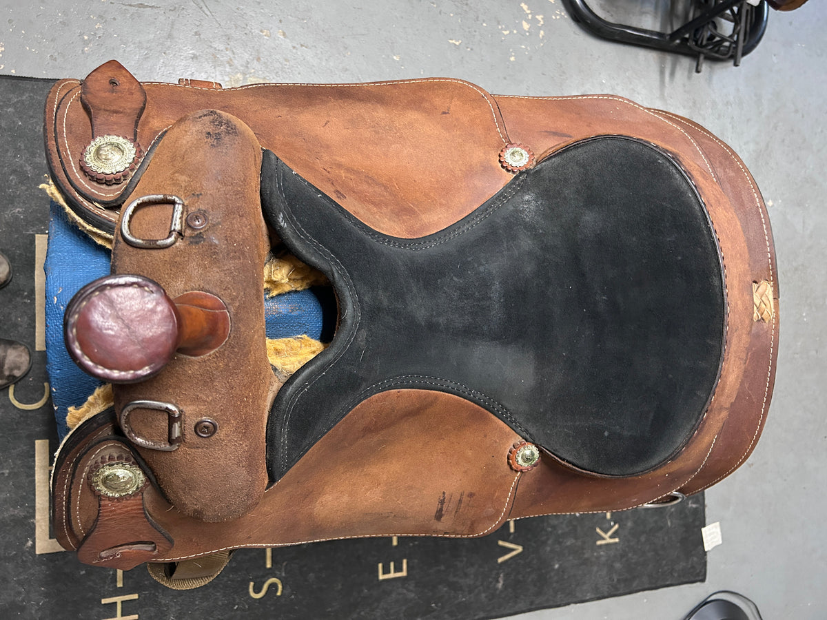 16" Rough-Out Western Training Saddle