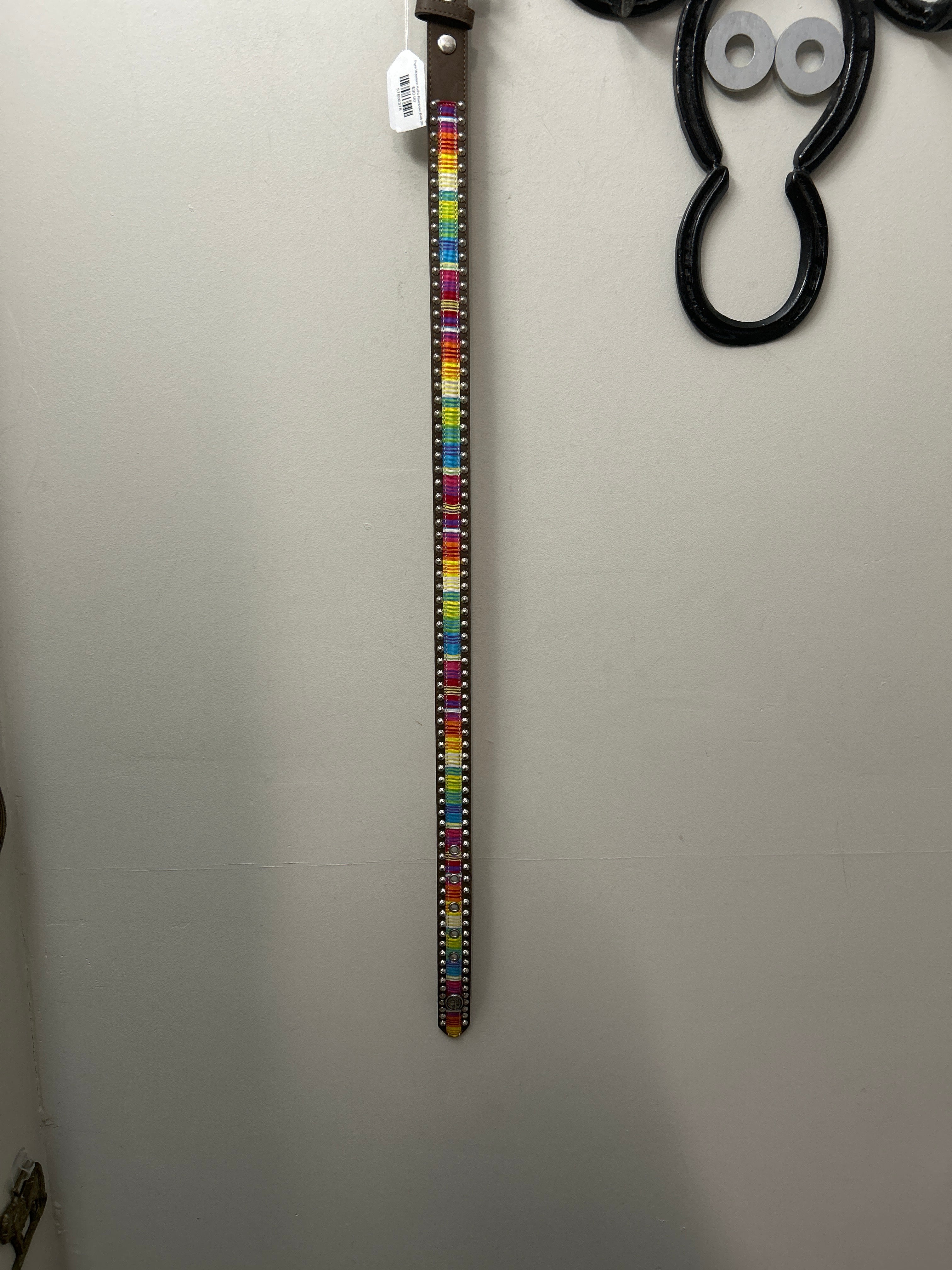 Pure Western Kid's Rainbow Belt 28