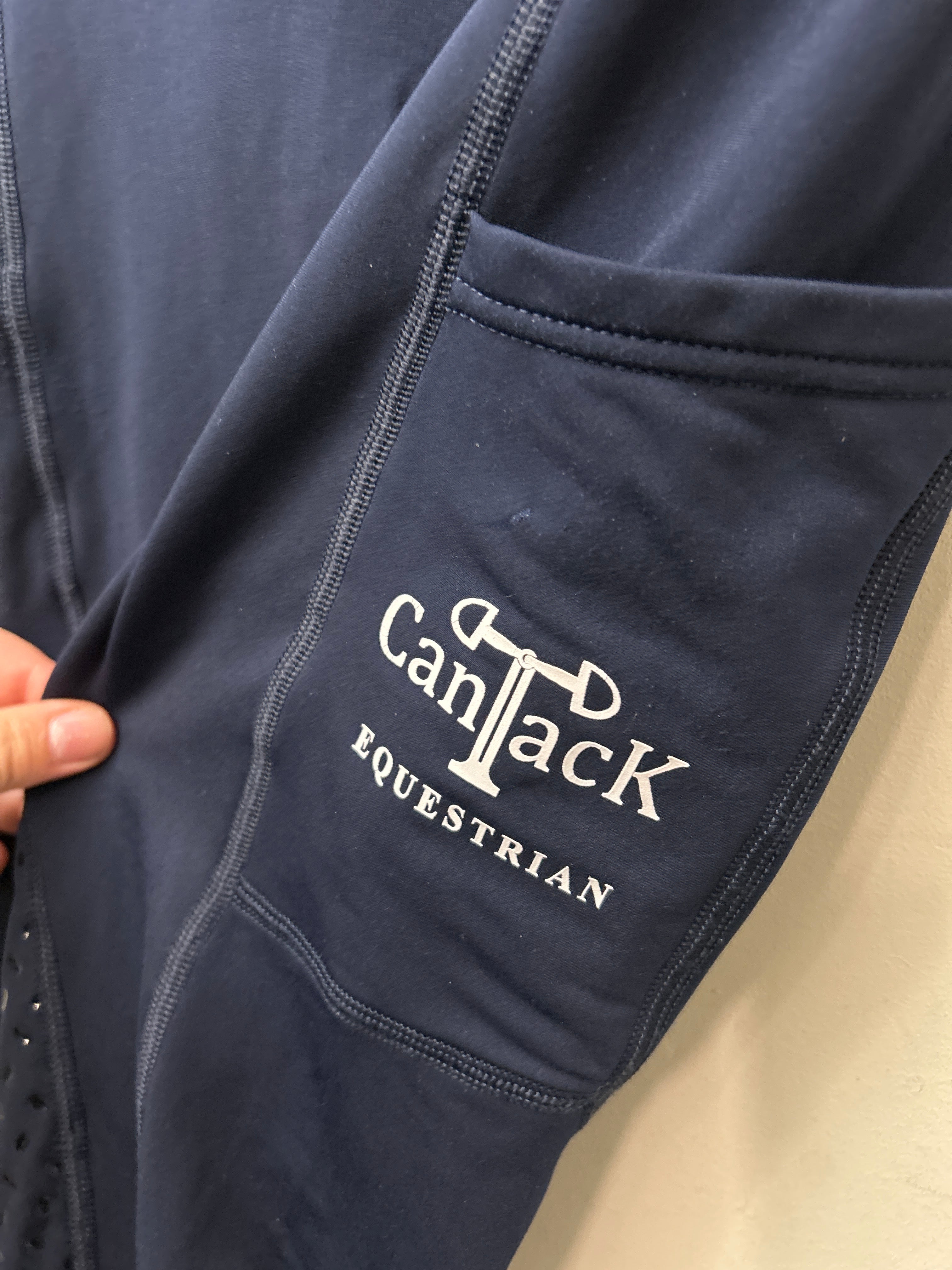CanTack Navy Full Seat Riding Tights XSmall