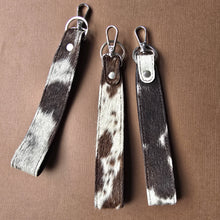 Load image into Gallery viewer, Ranchers Closet Cowhide Western Long Keychain
