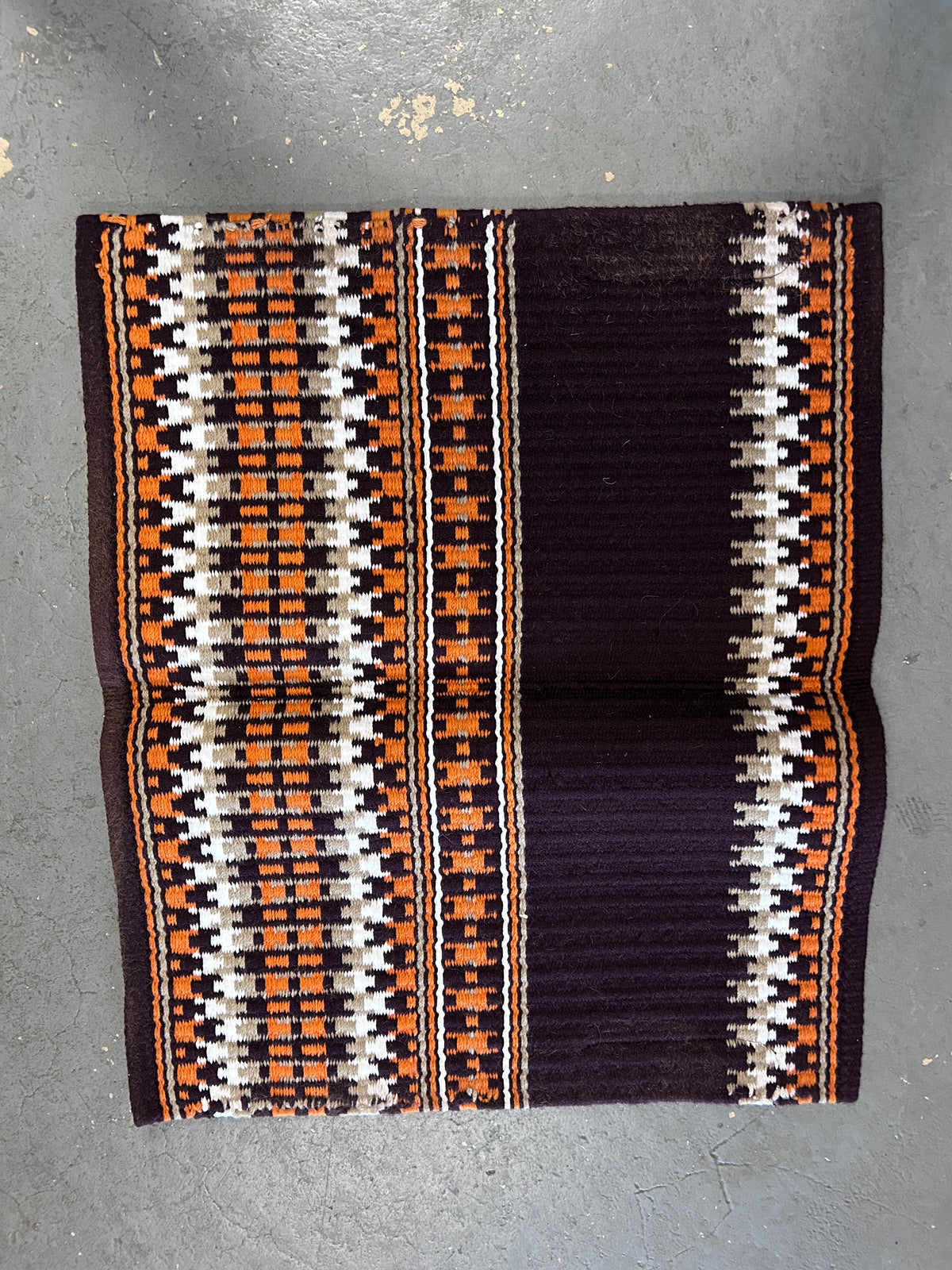 Red Horse Western Saddle Blanket Wine/Orange/Tan