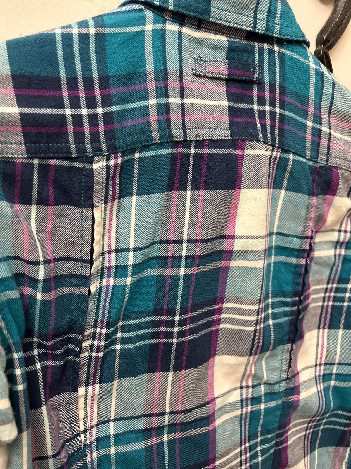 Western Button Blue/Purple/White Shirt Small