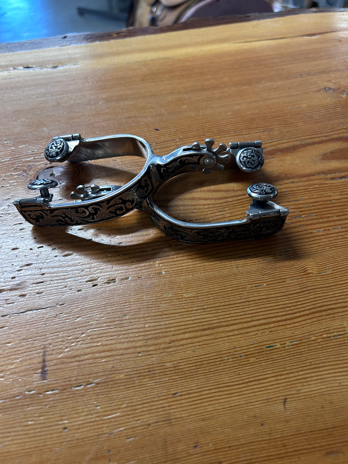 Ladies Engraved Western Spurs