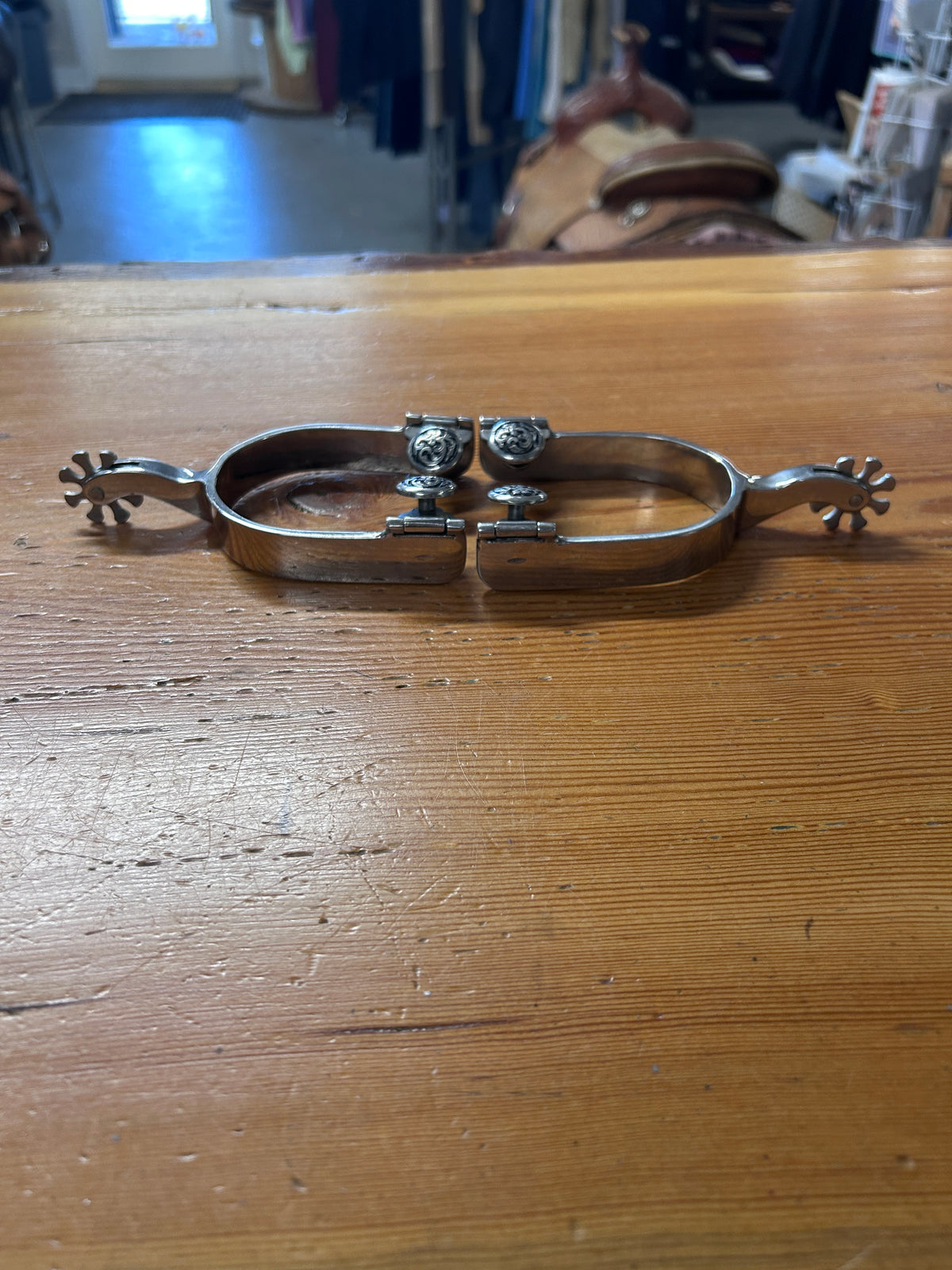 Ladies Engraved Western Spurs