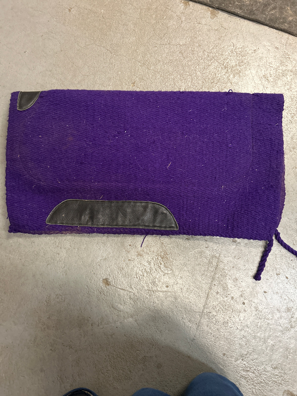 Purple Western Saddle Pad with Non-Slip Panels