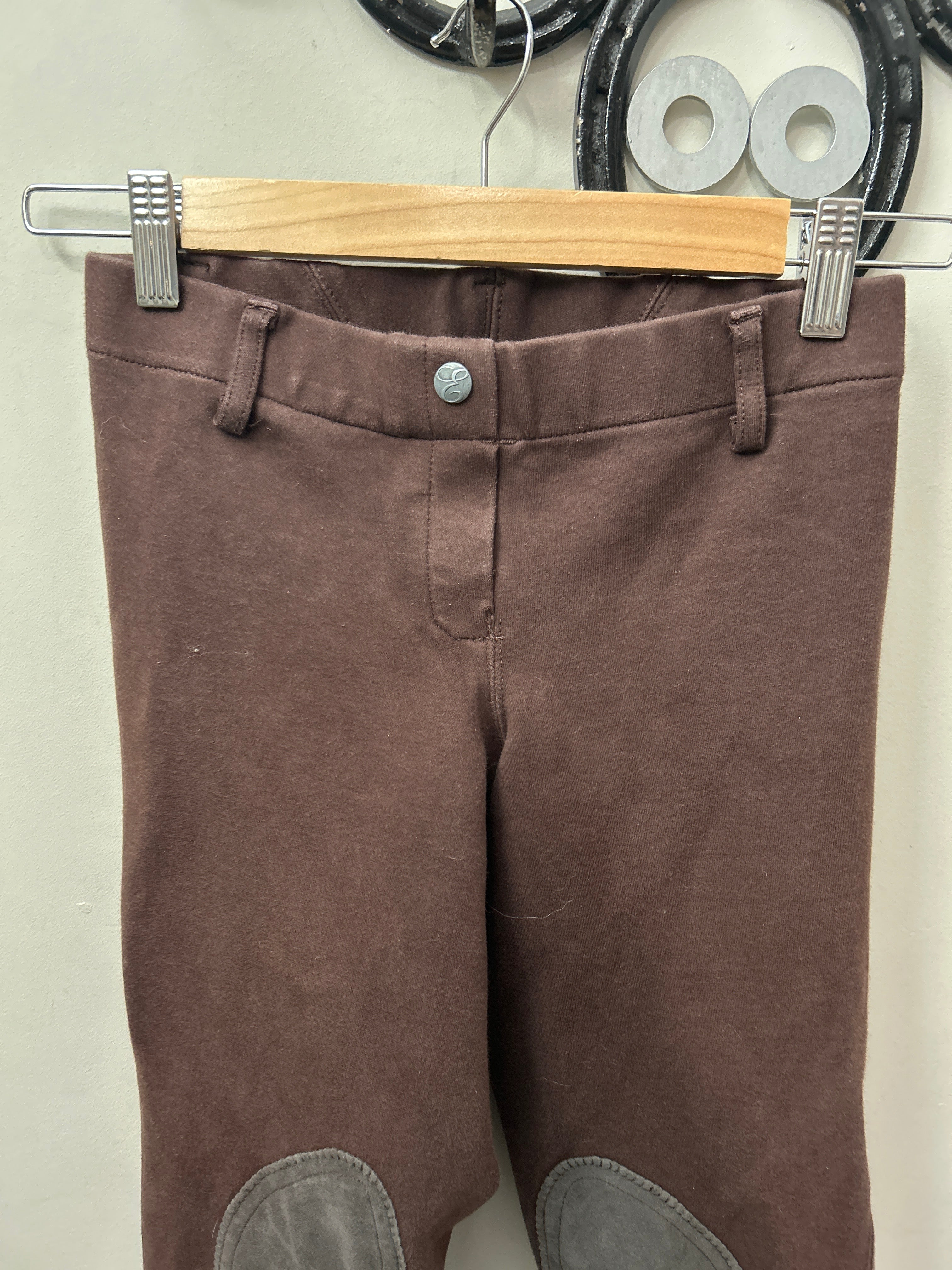 Elation Chocolate Pull On Knee Patch Breeches 26