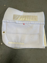 Load image into Gallery viewer, EcoGold CoolFit Dressage Saddle Pad White
