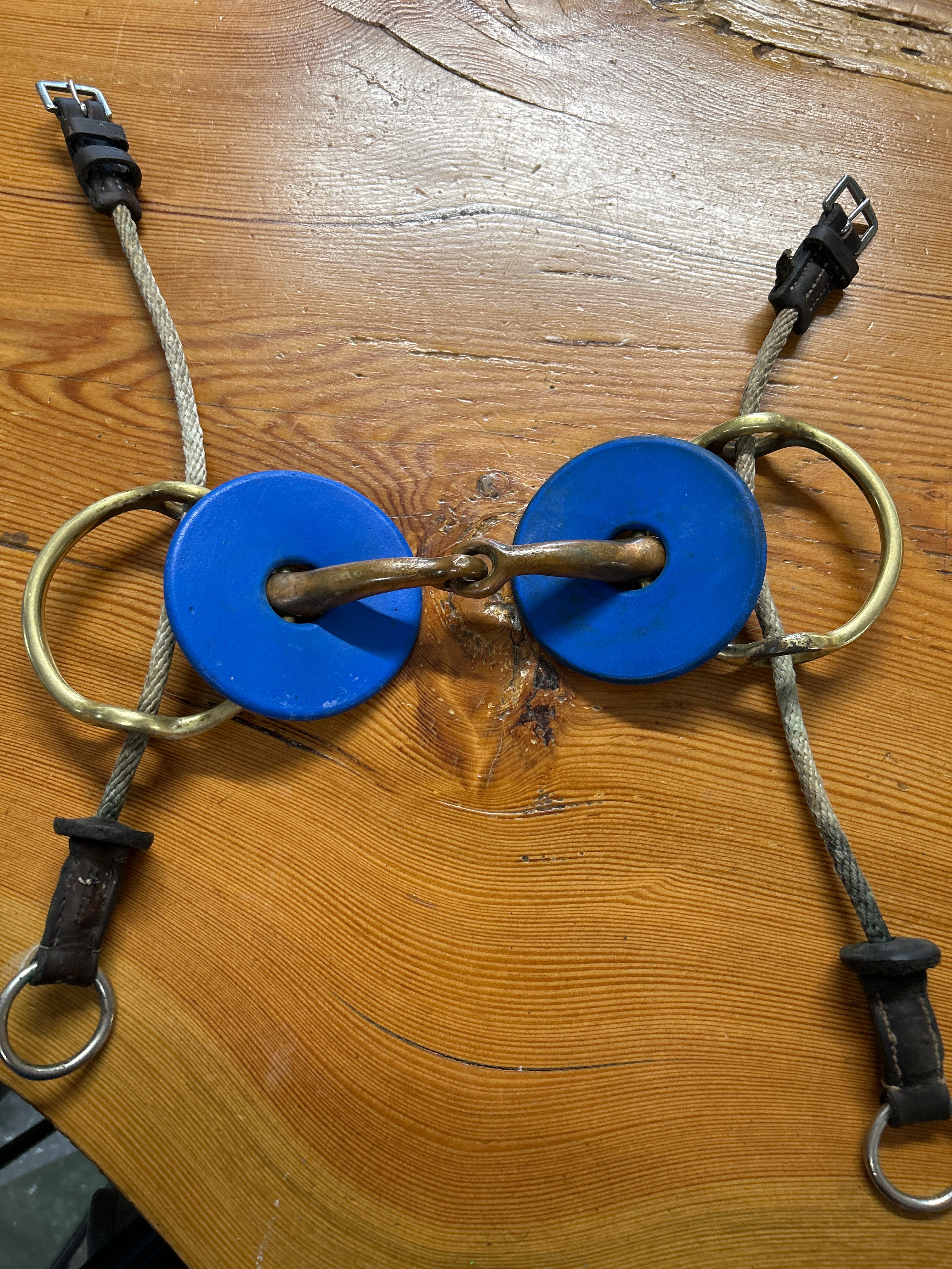 Copper Gag Snaffle with Brass Rings 5-1/4"