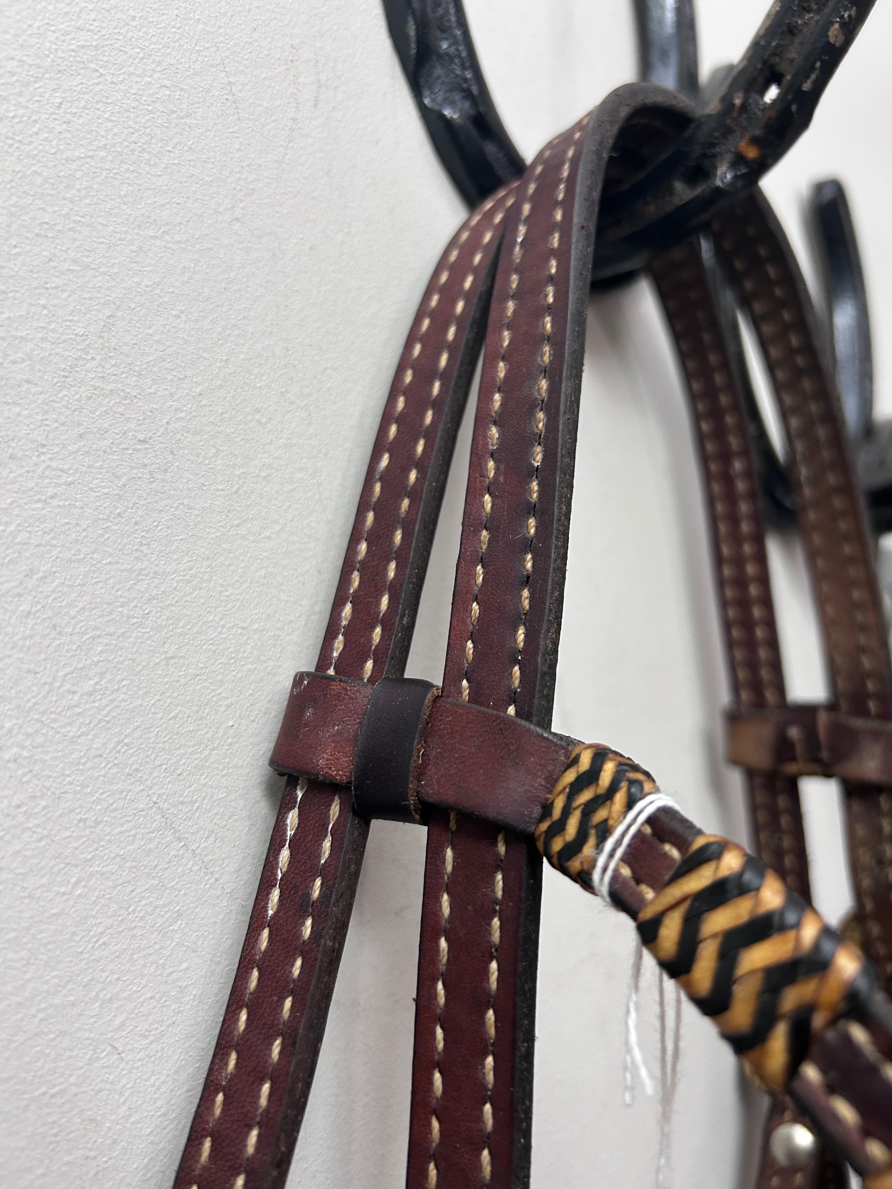 Rawhide Wrapped Browband Headstall