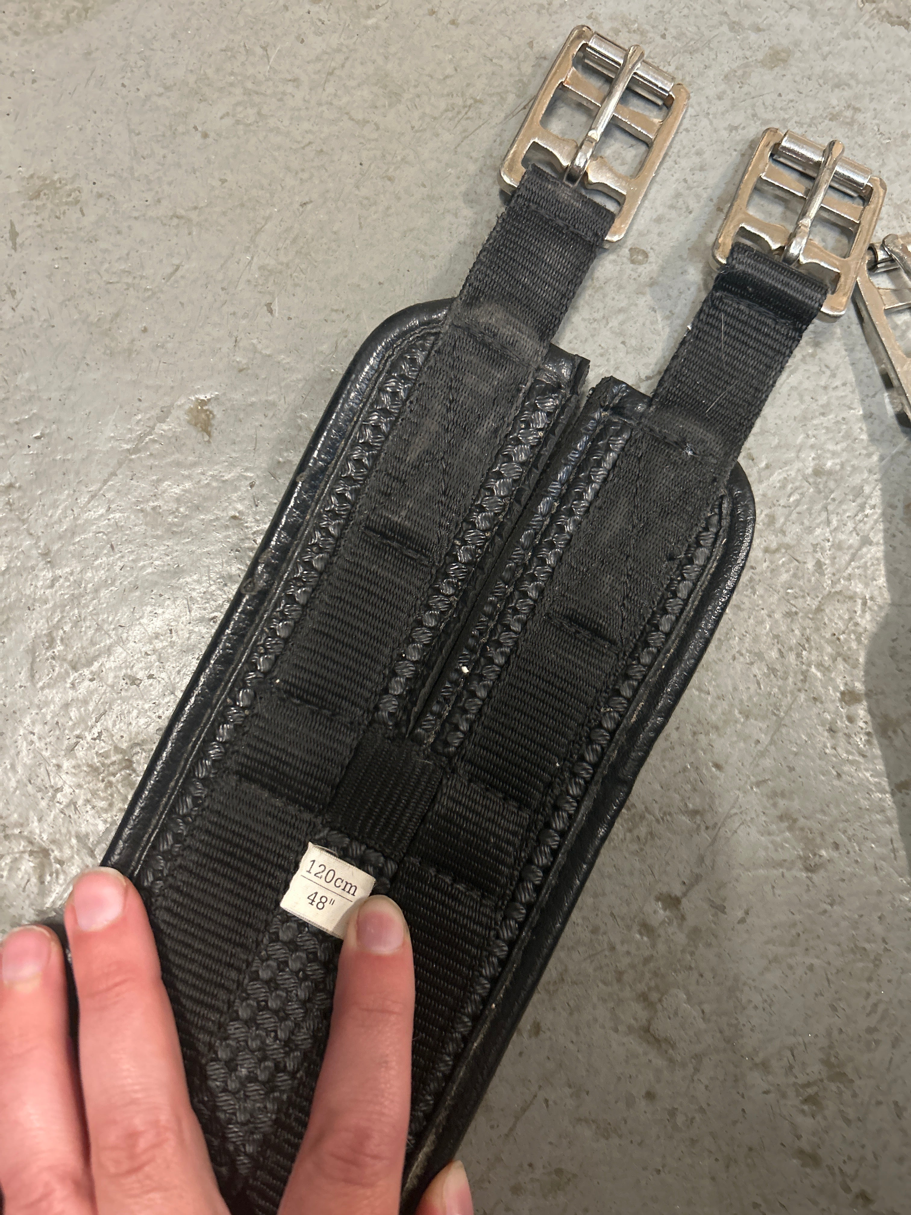 Black Synthetic English Girth 48"