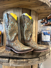 Load image into Gallery viewer, Corral Ladies Overlay Turquoise &amp; Brown Cowboy Boots 8.5
