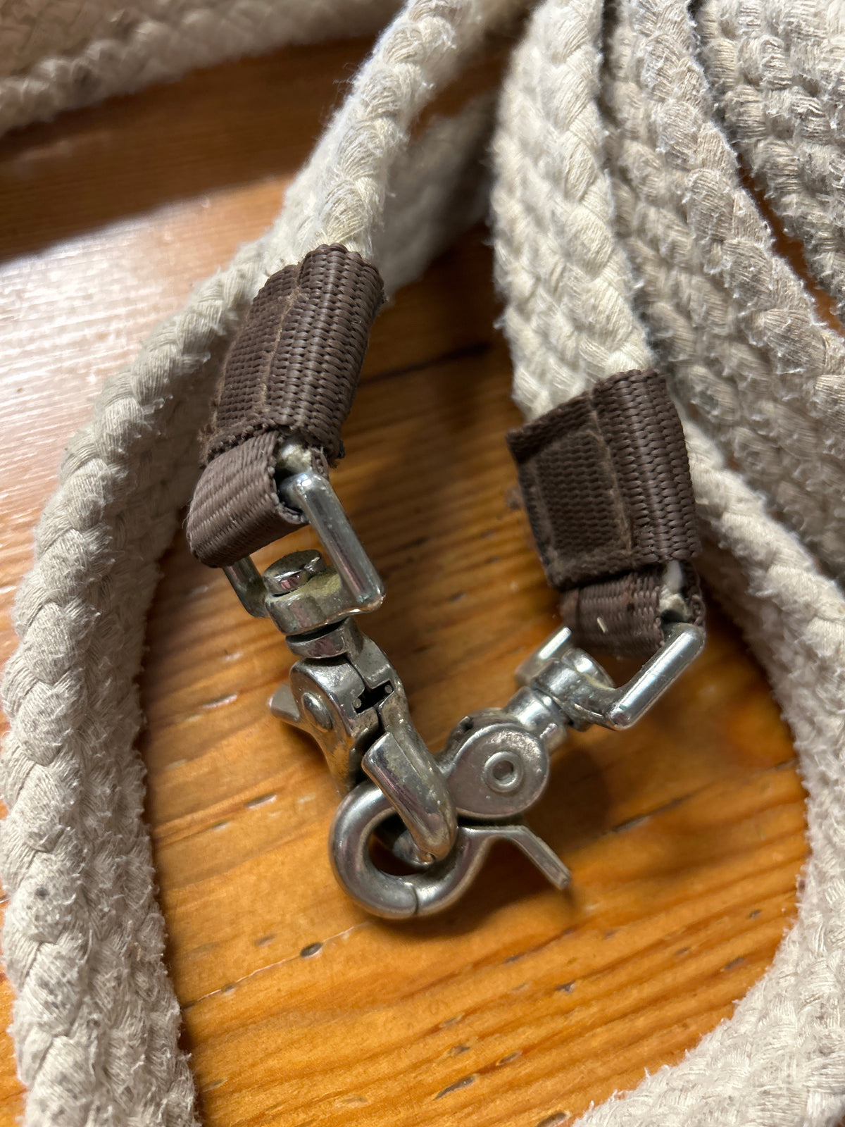 White Rope Split Reins