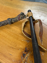 Load image into Gallery viewer, Vintage Leather Bull Whip with Wooden Handle
