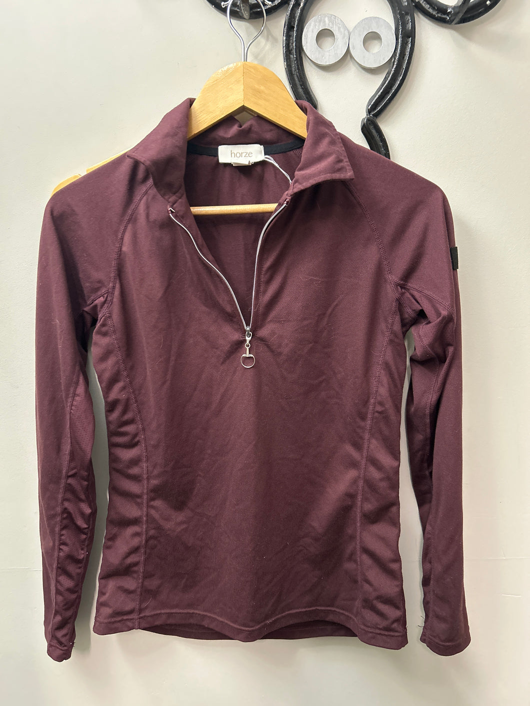 Horze Burgundy Riding Shirt 4