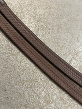 Load image into Gallery viewer, Brown Rubber English Reins with Buckle Ends
