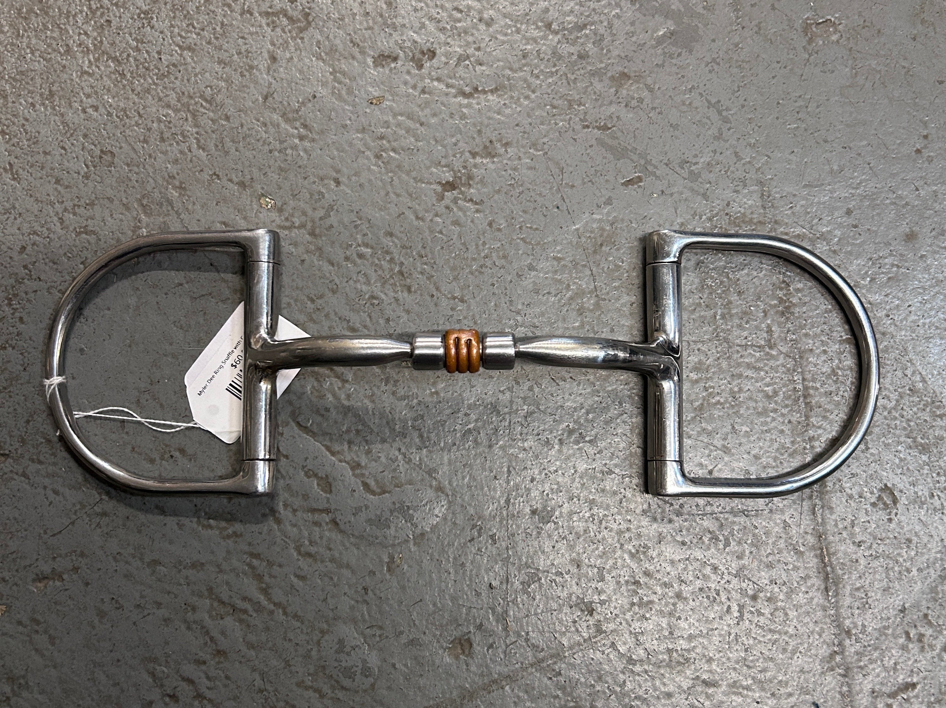 Myler Dee Ring Snaffle with Copper Roller 5"