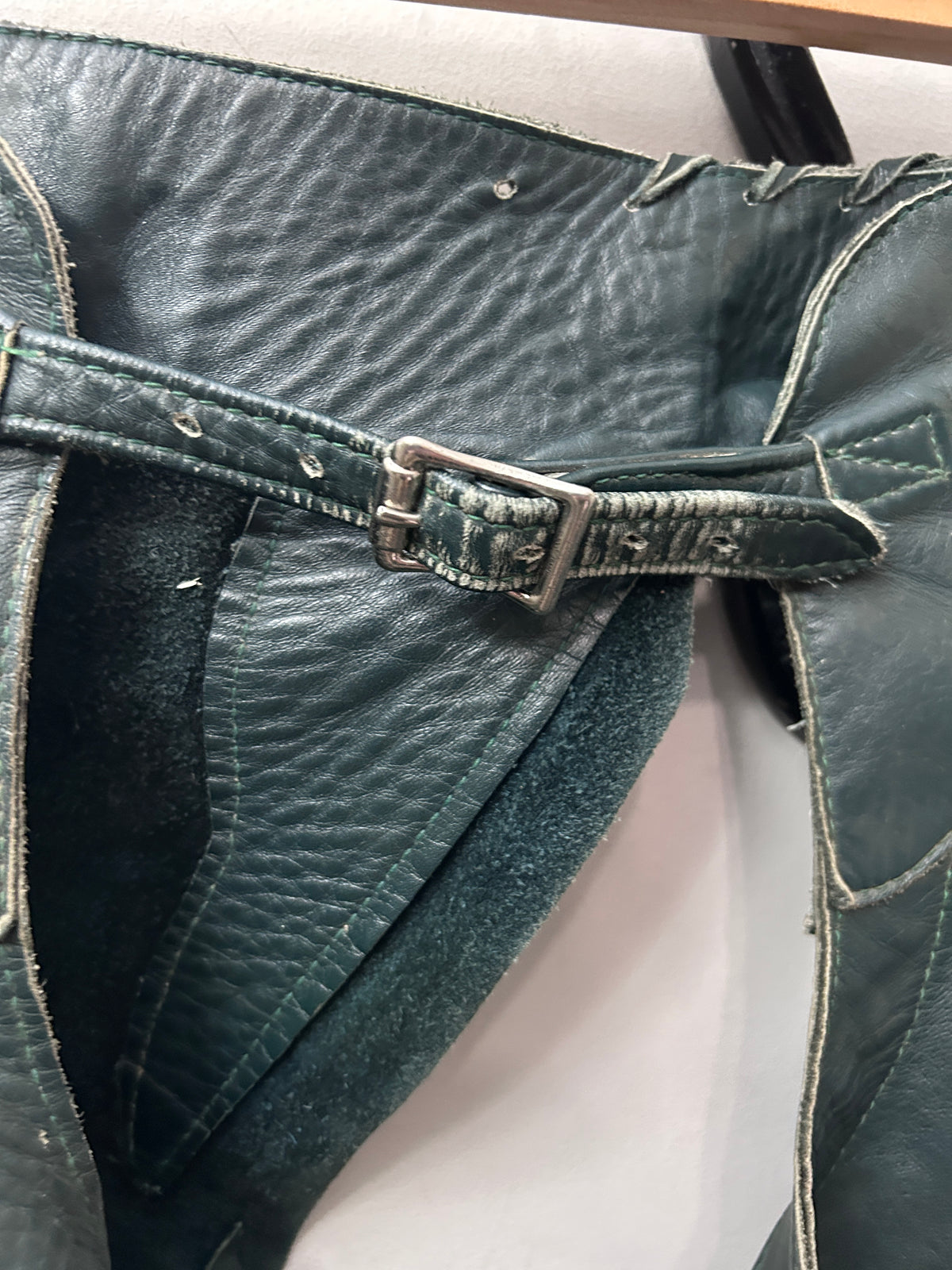 Western Leather Chaps XSmall Dark Green