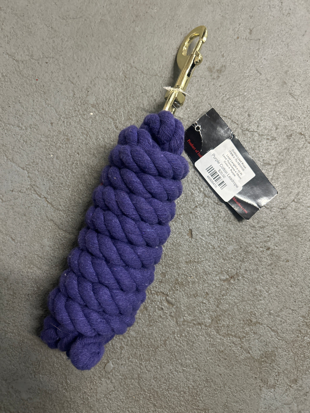 Purple Cotton Leadrope