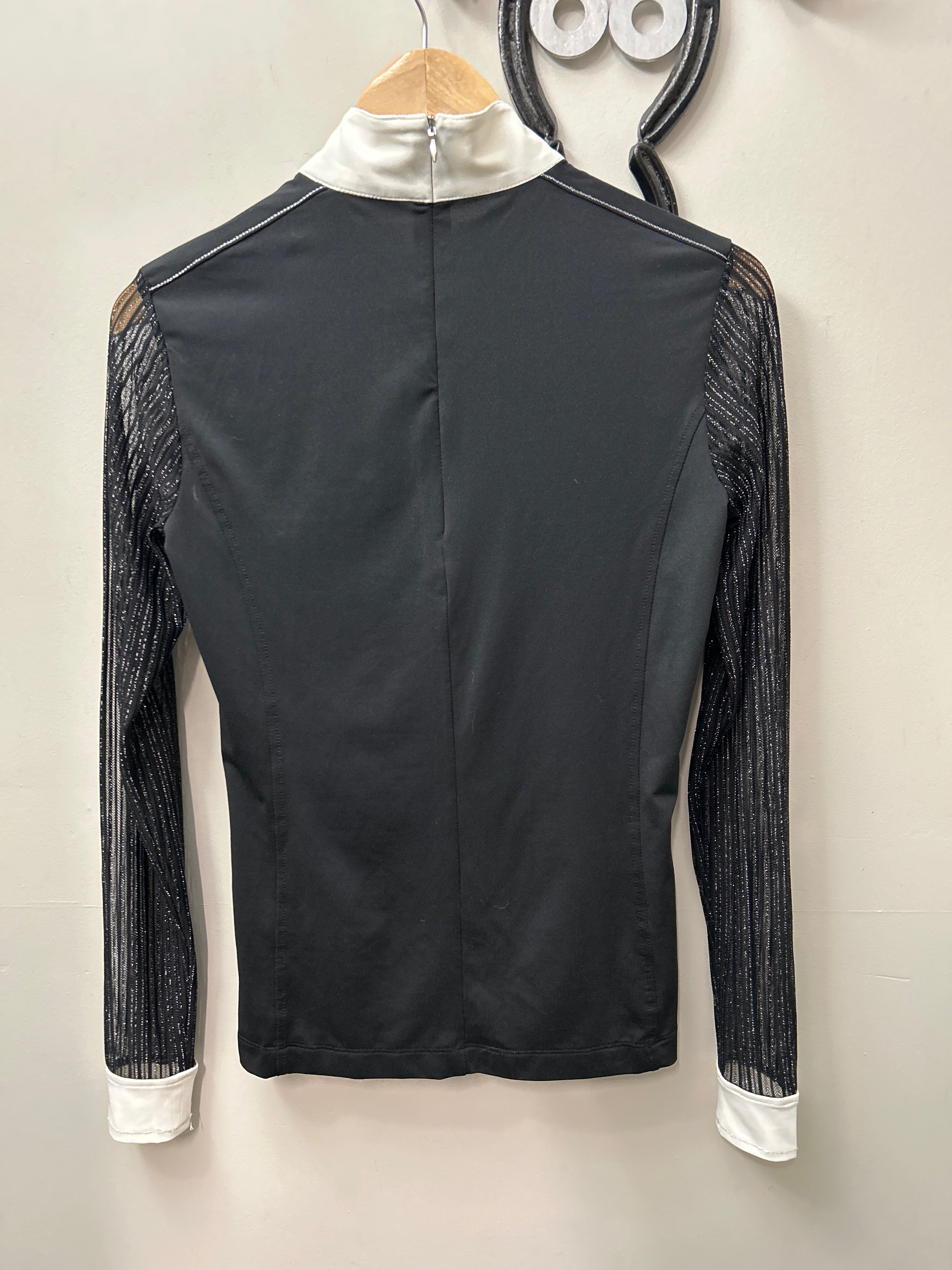 ANKY Black Show Shirt Medium-Riding Shirts-Consignment-Evolution Equestrian Co.