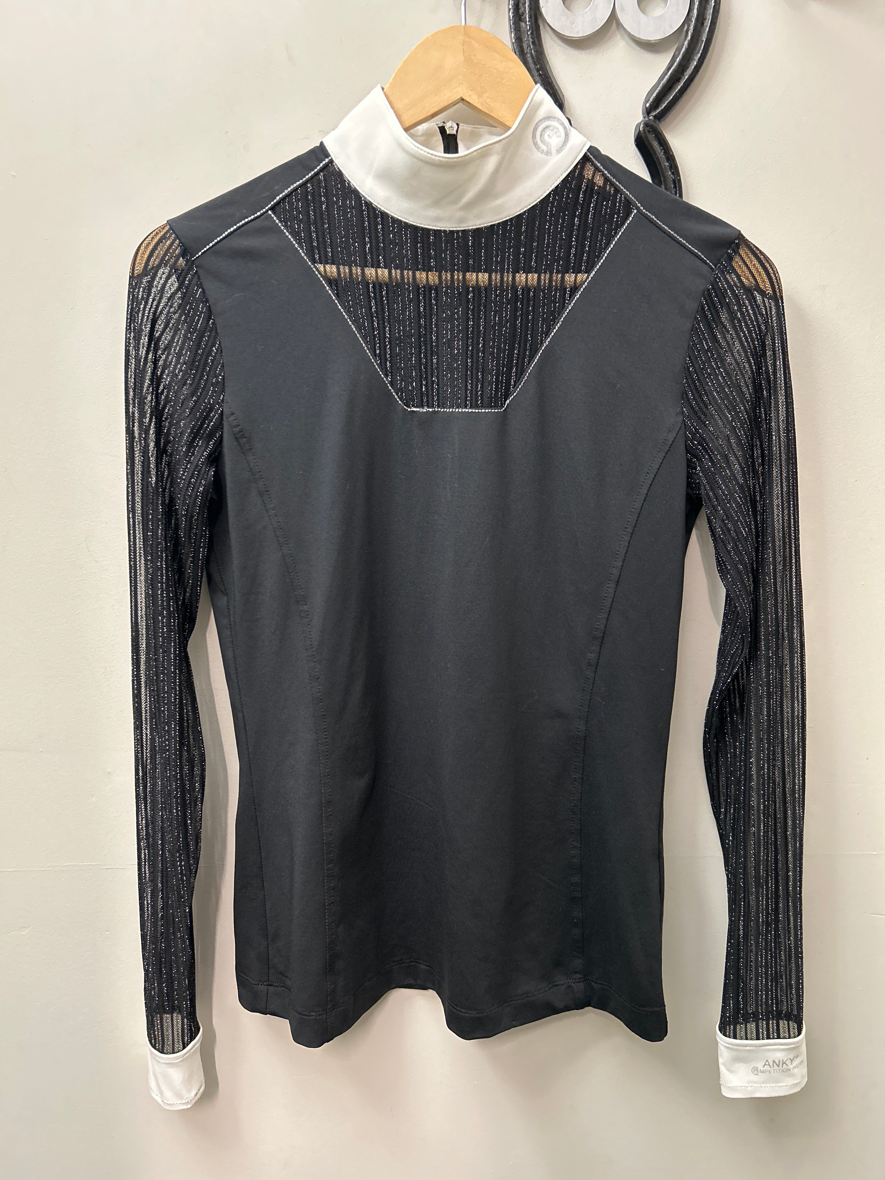 ANKY Black Show Shirt Medium-Riding Shirts-Consignment-Evolution Equestrian Co.