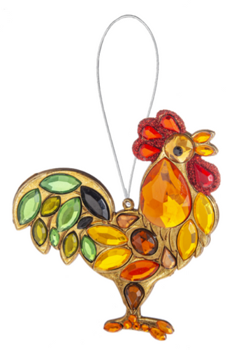 Acrylic Rooster Ornament-Christmas-Can Pro Equestrian Supply-Evolution Equestrian Co.