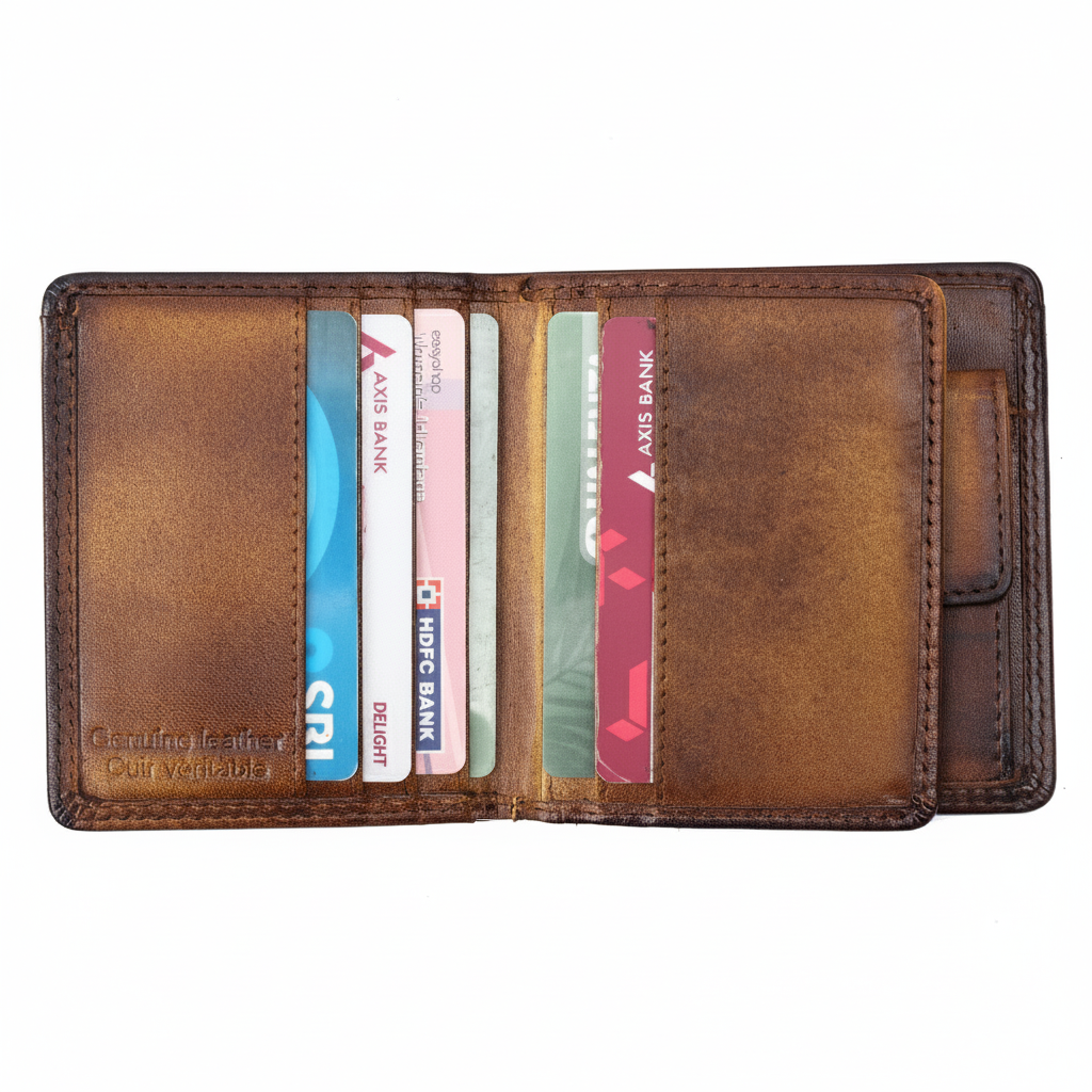 Alta Quero - Genuine Leather Men's Wallet RFID – Tan /Brown (Dual-Tone)-Alta Quero-Evolution Equestrian Co.
