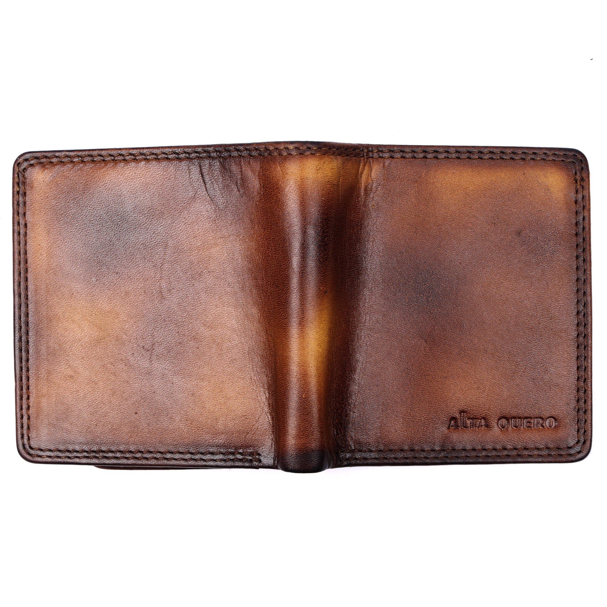 Alta Quero - Genuine Leather Men's Wallet RFID – Tan /Brown (Dual-Tone)-Alta Quero-Evolution Equestrian Co.