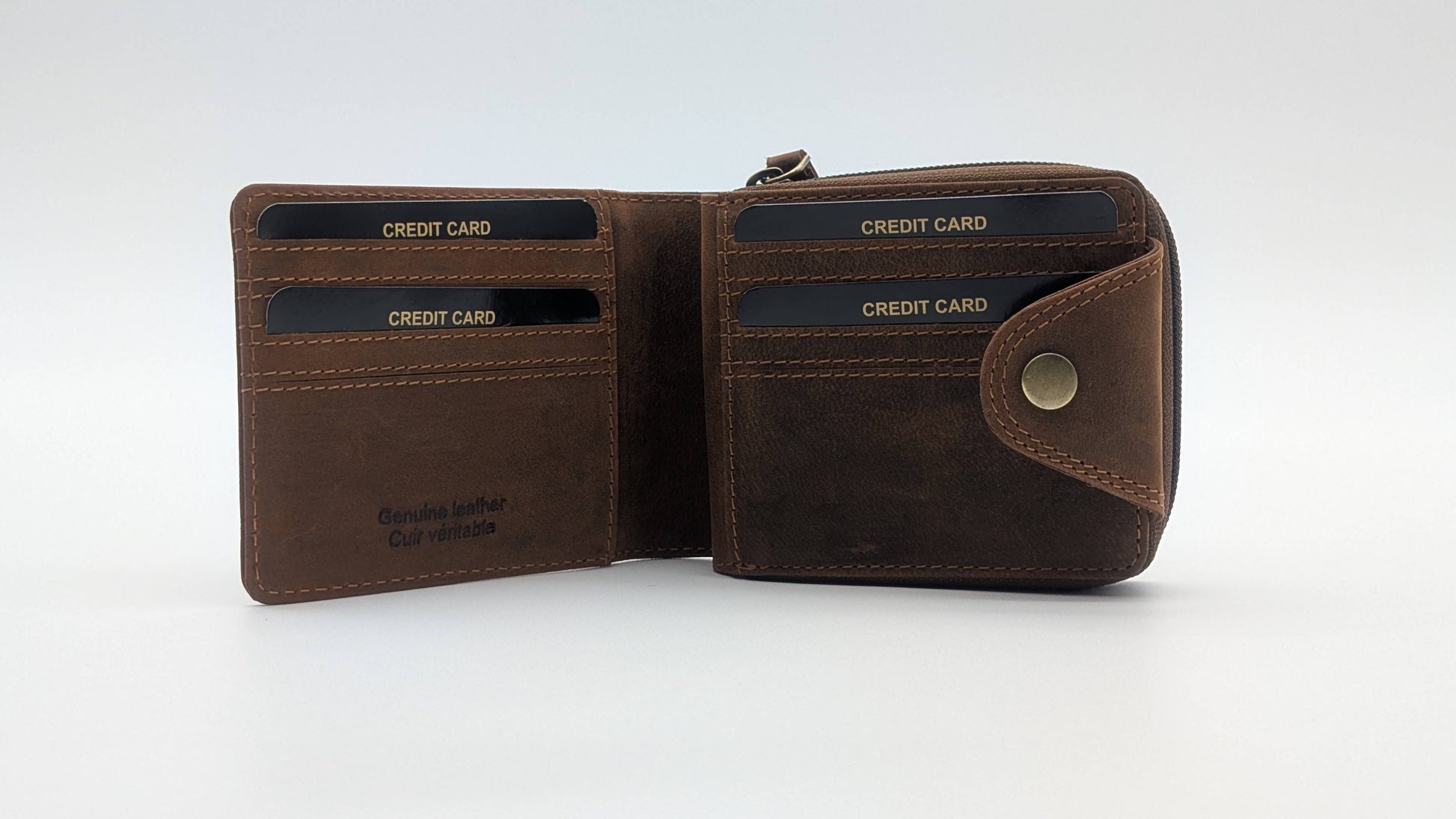 Alta Quero - Genuine Leather Men's Wallet RFID – Brown-Alta Quero-Evolution Equestrian Co.