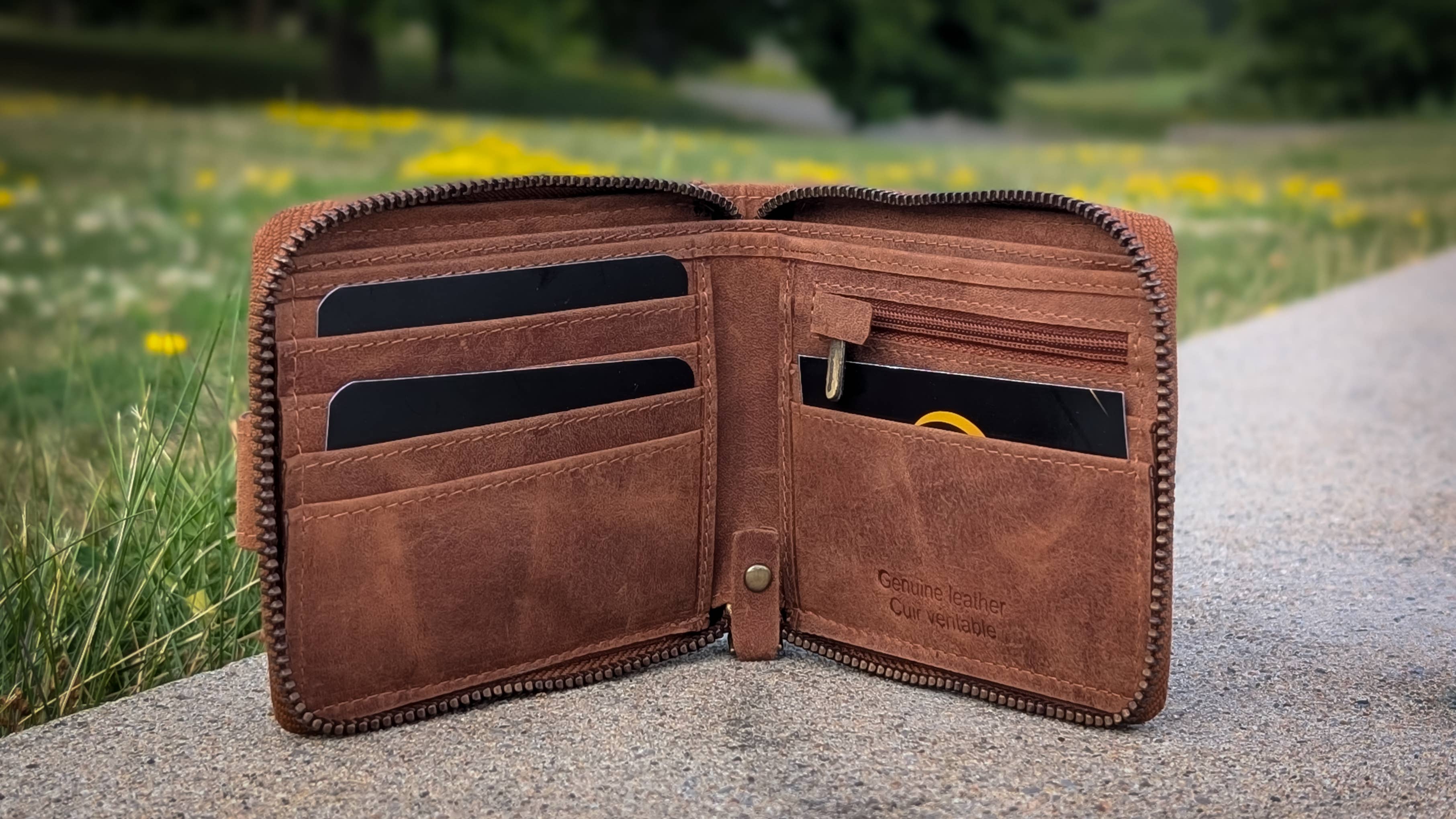 Alta Quero - Genuine Leather Men's Wallet RFID – Tan-Alta Quero-Evolution Equestrian Co.