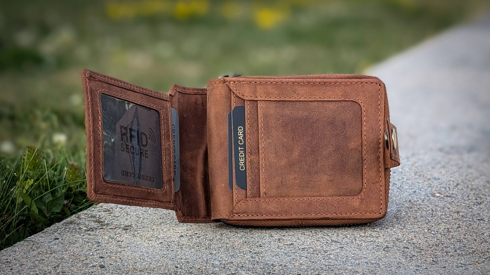 Alta Quero - Genuine Leather Men's Wallet RFID – Tan-Alta Quero-Evolution Equestrian Co.