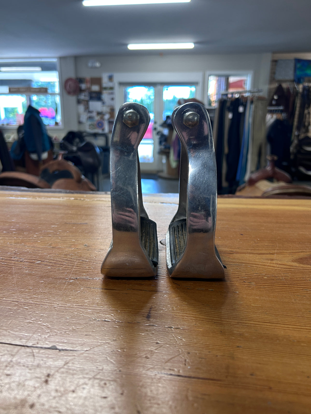 Aluminum Western Stirrups with Rubber Tread-Stirrups-Consignment-Evolution Equestrian Co.