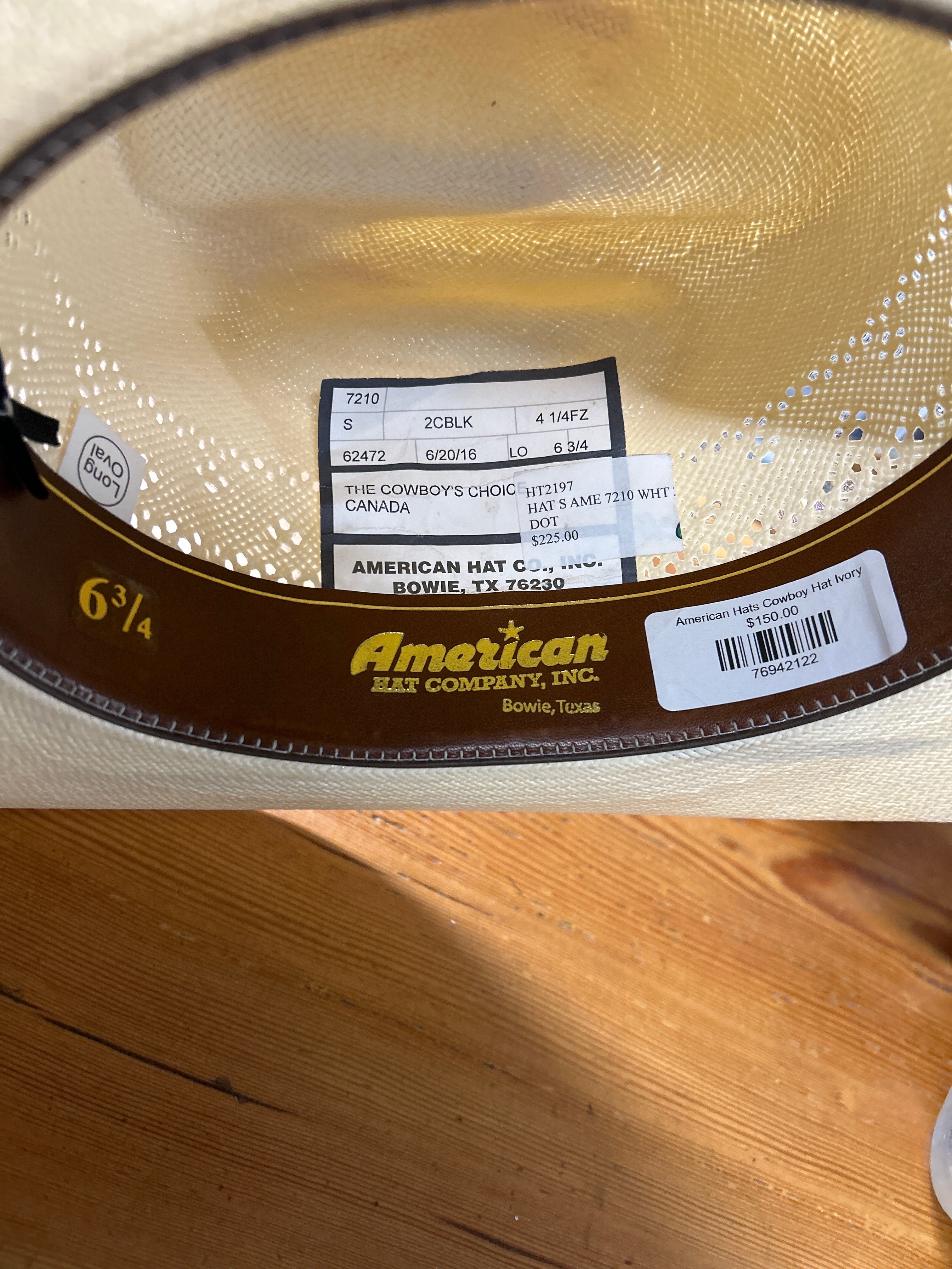 American Hats Cowboy Hat Ivory-Cowboy Hat-Consignment-Evolution Equestrian Co.