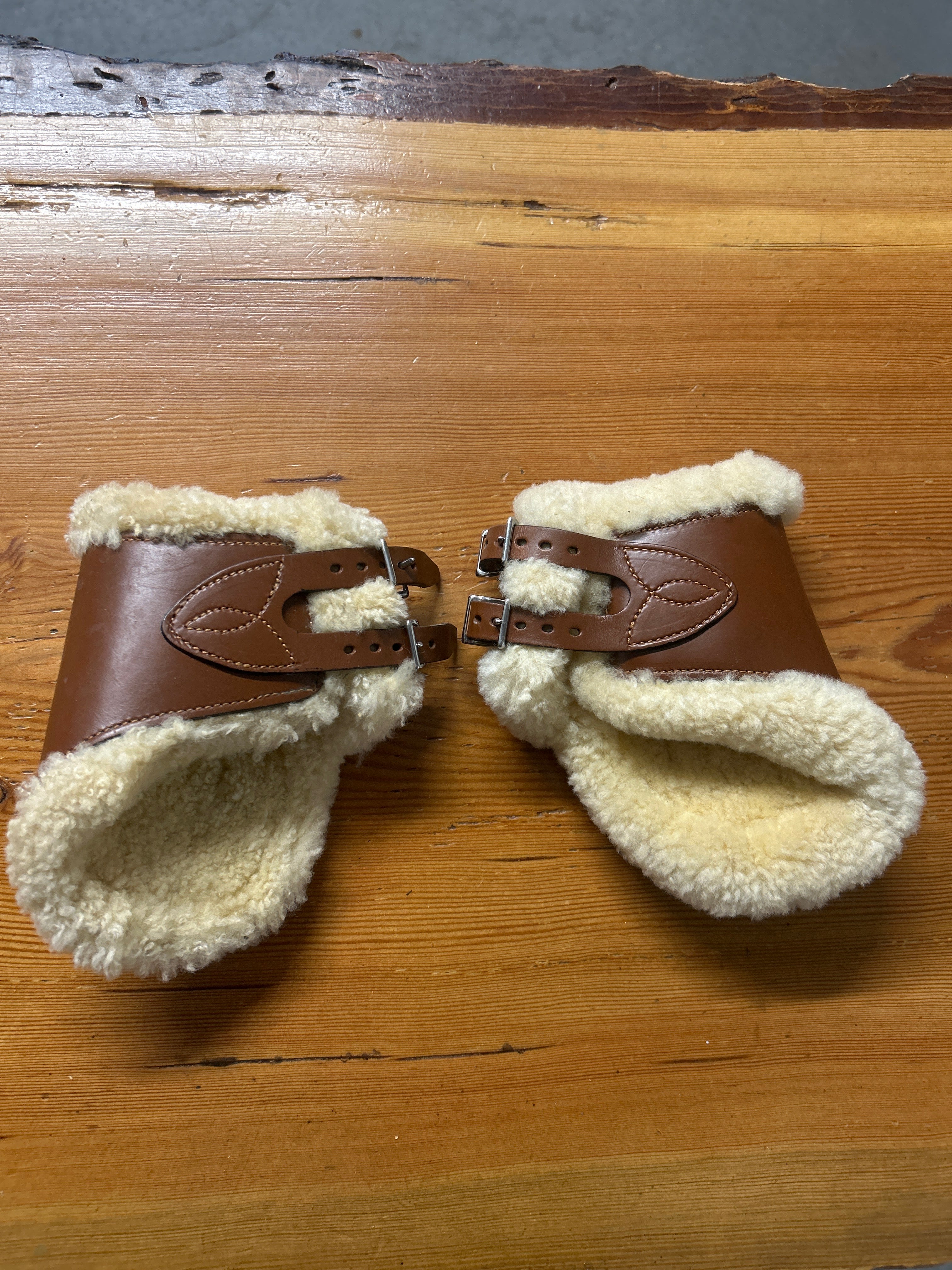 Amerigo Sheepskin Leather Hind Boots-Horse Boots-Consignment-Evolution Equestrian Co.