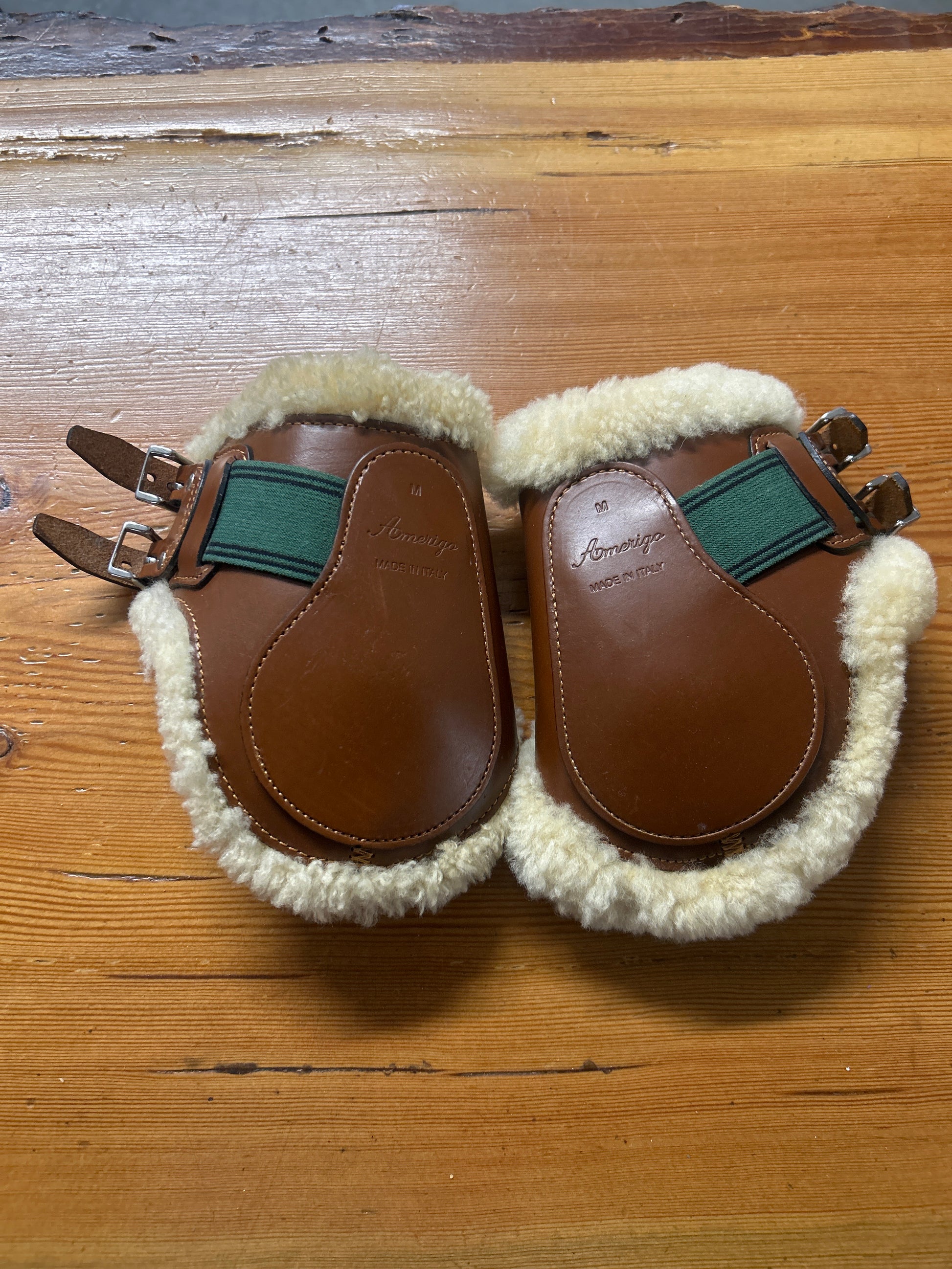 Amerigo Sheepskin Leather Hind Boots-Horse Boots-Consignment-Evolution Equestrian Co.