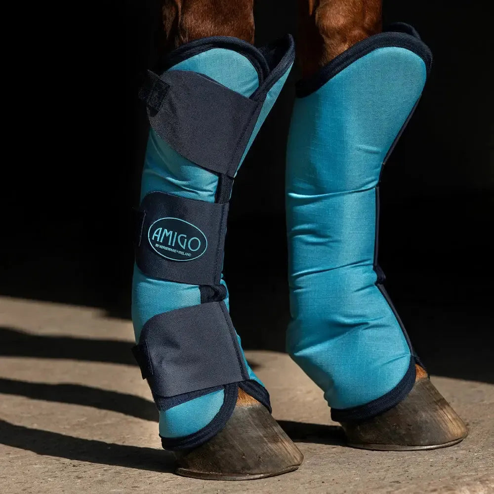 Amigo Ripstop Travel Boots x4 Blue Horse Size-Horse Boots-Consignment-Evolution Equestrian Co.
