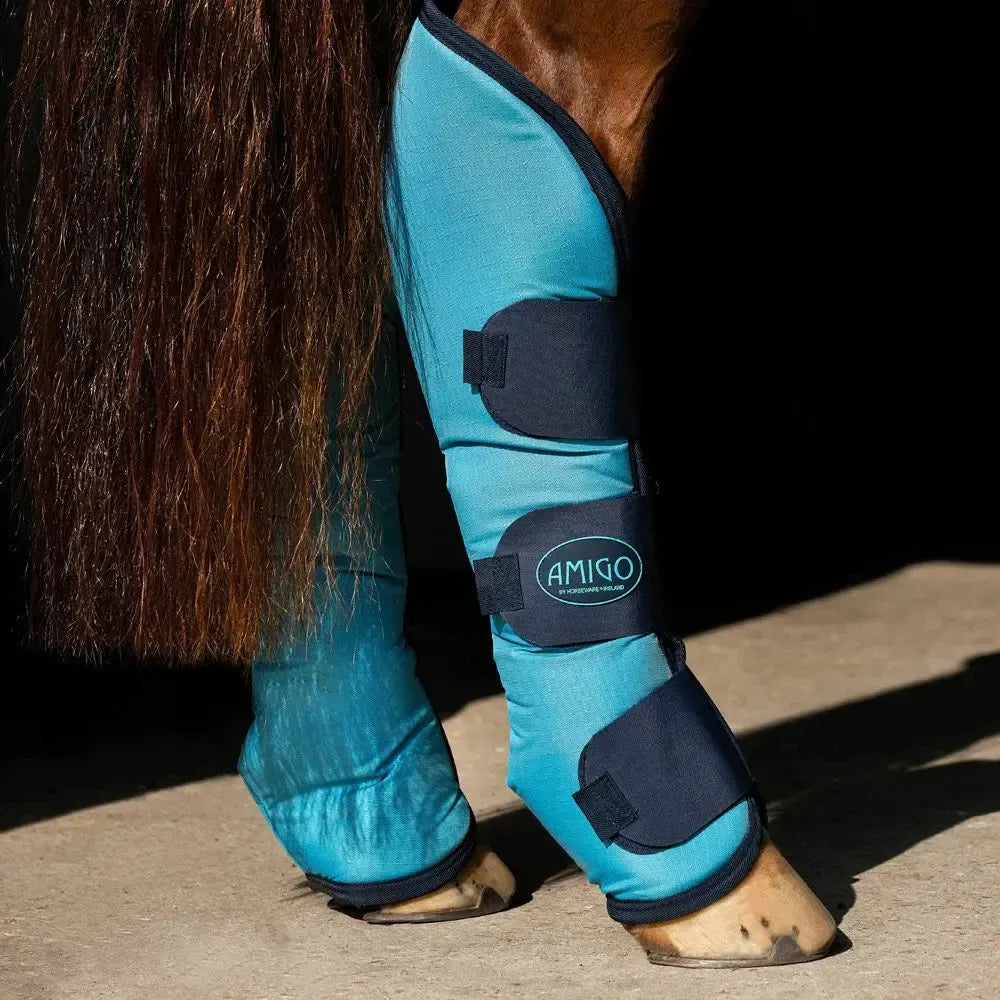 Amigo Ripstop Travel Boots x4 Blue Horse Size-Horse Boots-Consignment-Evolution Equestrian Co.