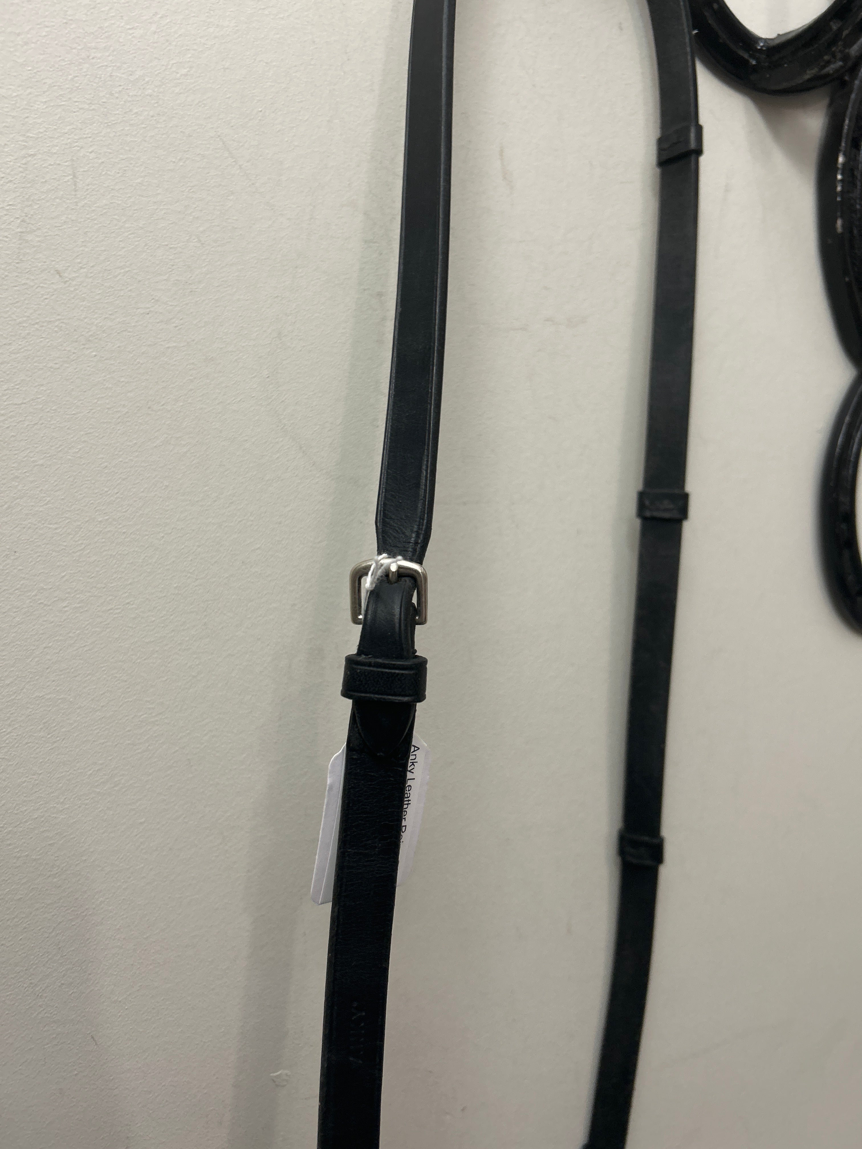 Anky Leather Reins Black-English Reins-Consignment-Evolution Equestrian Co.