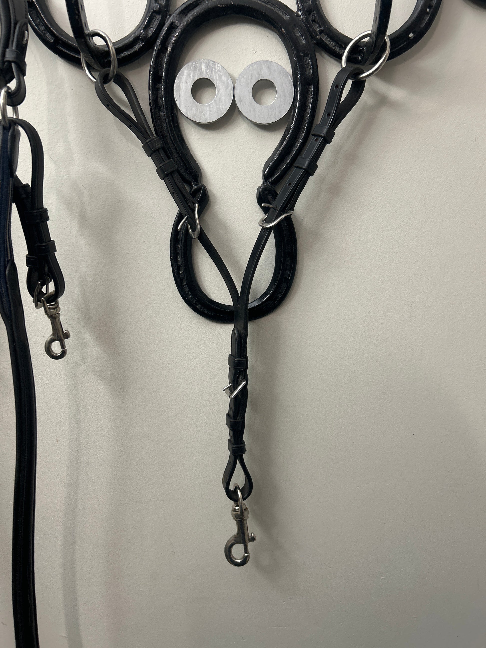 Antares Black Breastplate with Running Martingale-English Accessories-Consignment-Evolution Equestrian Co.