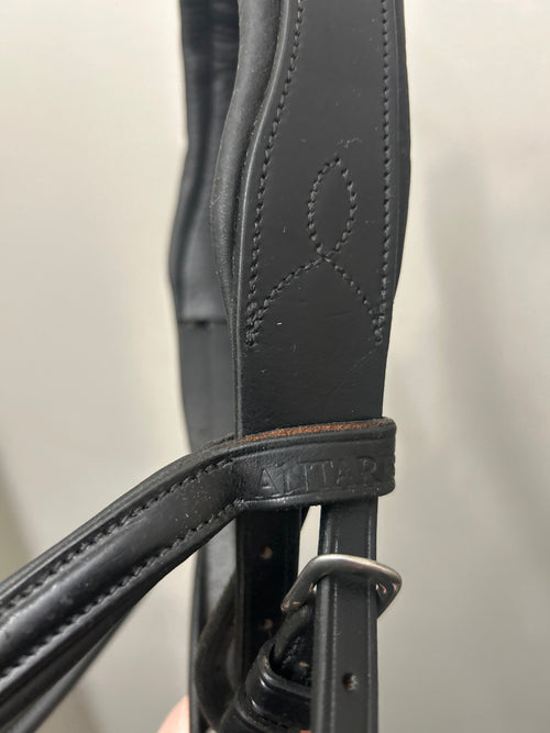 Antares Black Snaffle Bridle with Reins